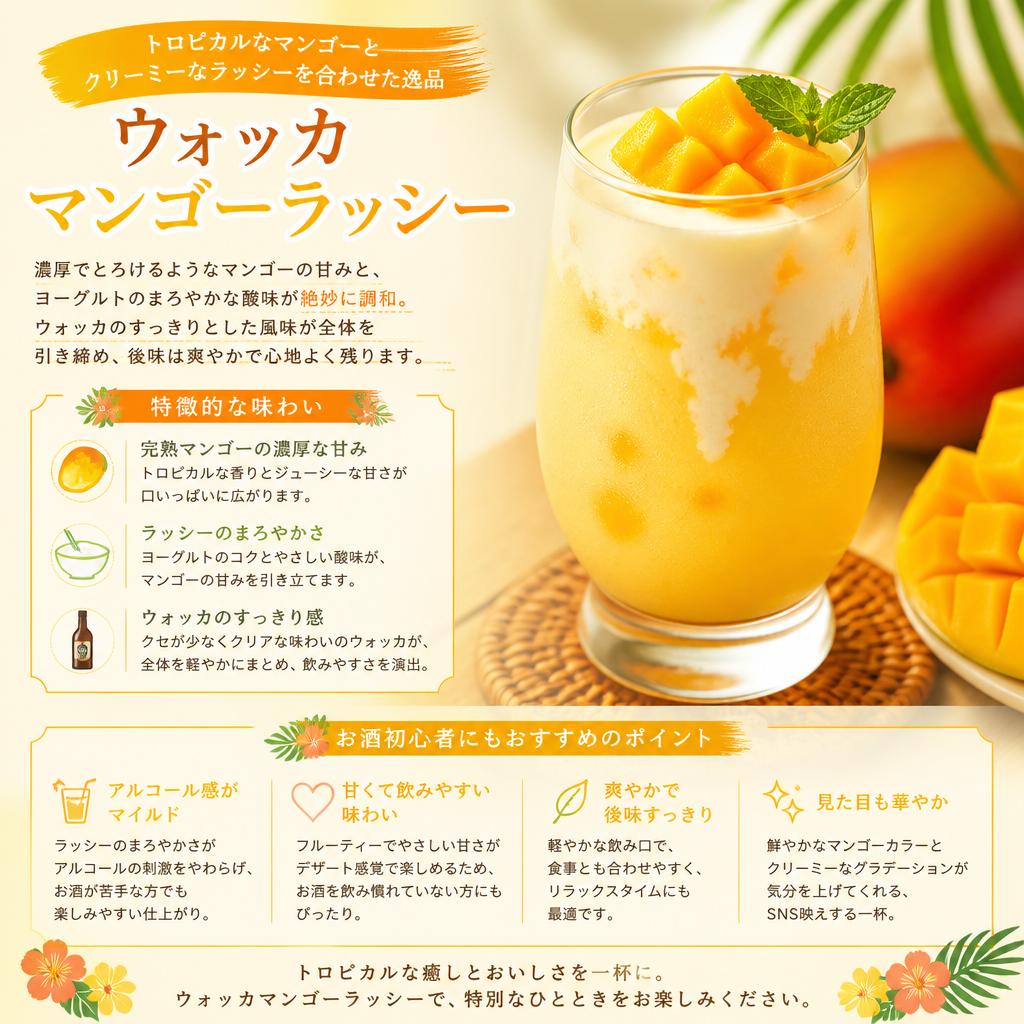 ウォッカマンゴーラッシーのご紹介